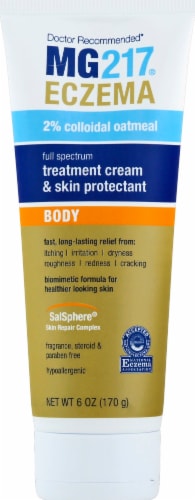 MG217 Eczema Full Spectrum Body Treatment Cream & Skin Protectant Tube Perspective: front