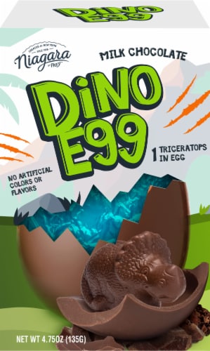 Niagara by Frey Dino Egg Milk Chocolate Perspective: front
