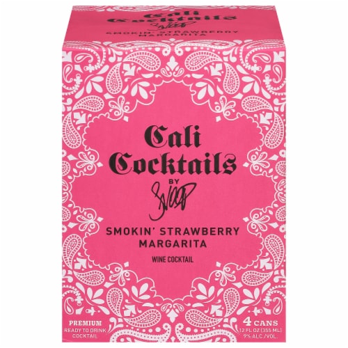 Cali Cocktails Smokin' Strawberry Margarita Wine Cocktail Cans Perspective: front
