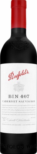 Penfolds South Australia Bin 407 Cabernet Sauvignon Red Wine Perspective: front