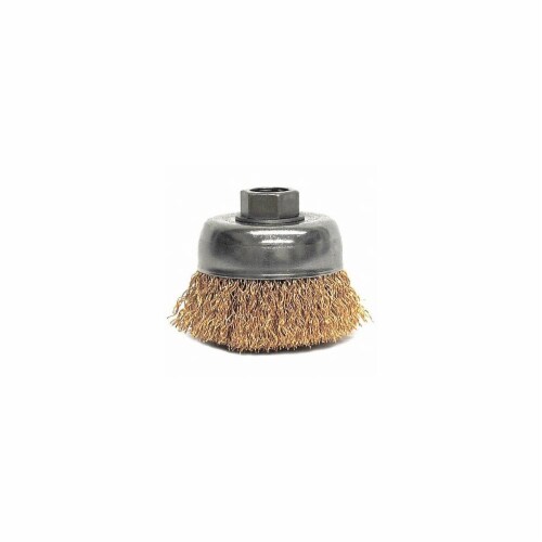 Weiler Crimped Wire Cup Brush,3 In.,0.020 In.  93809 Perspective: front