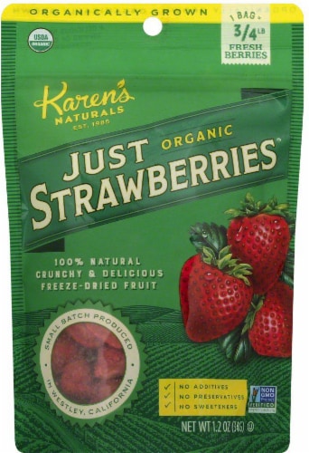 Karen's Naturals Organic Just Strawberries Perspective: front