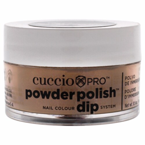 Cuccio Colour Pro Powder Polish Nail Colour Dip System Caramel Kisses Nail Powder 0.5 oz Perspective: front