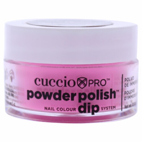 Cuccio Colour Pro Powder Polish Nail Colour Dip System Bright Neon Pink Nail Powder 0.5 oz Perspective: front