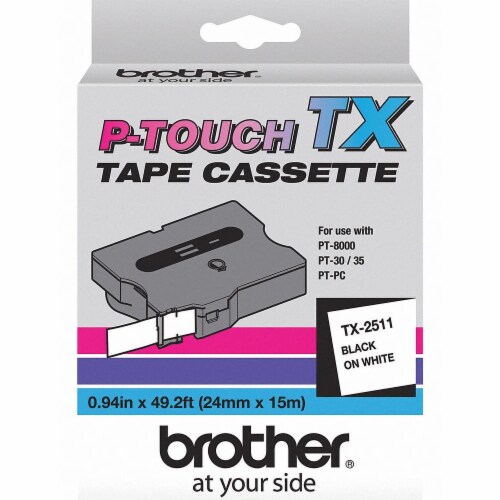 Brother Label Tape Cartridge,50ftx0.94in TX2511, 1 Kroger