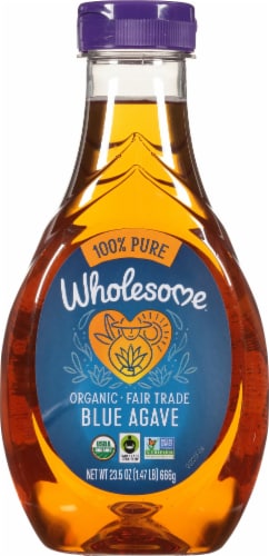 Wholesome Organic Blue Agave Low Glycemic Sweetener Perspective: front