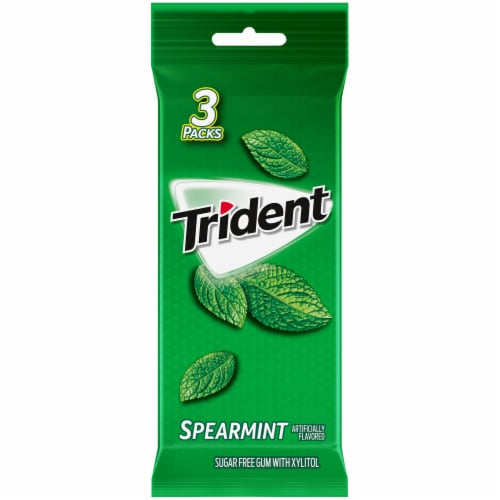 Trident Spearmint Sugar Free Gum Perspective: front