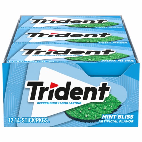 Trident Sugar Free Mint Bliss Gum Perspective: front