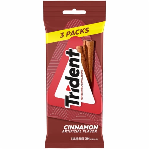 Trident Cinnamon Sugar Free Gum Perspective: front