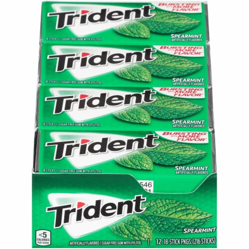 Trident Sugar Free Spearmint Gum 12 ct Kroger