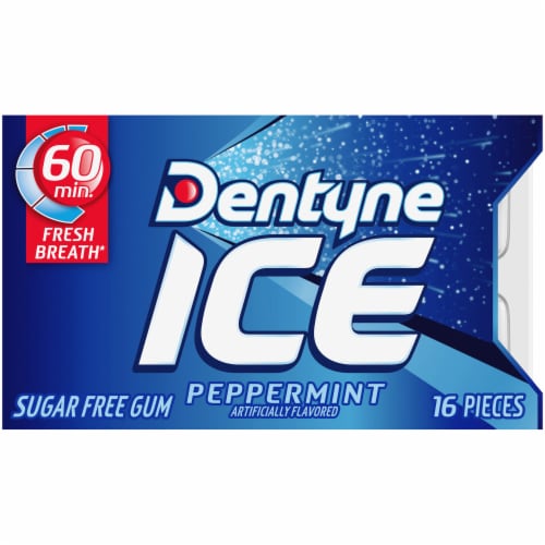 Dentyne Ice Peppermint Sugar Free Gum Perspective: front