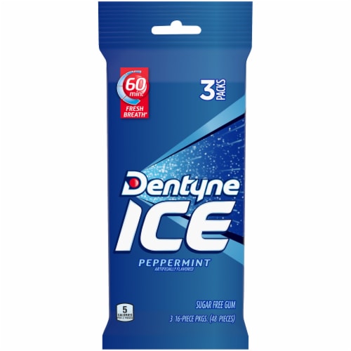 Dentyne Ice Peppermint Sugar Free Gum Perspective: front