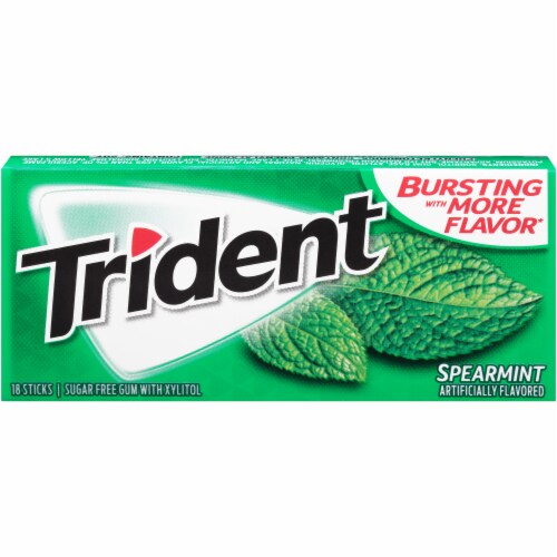Trident Spearmint Gum Perspective: front
