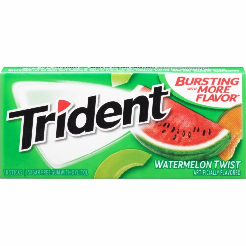 Trident Watermelon Twist Gum Perspective: front