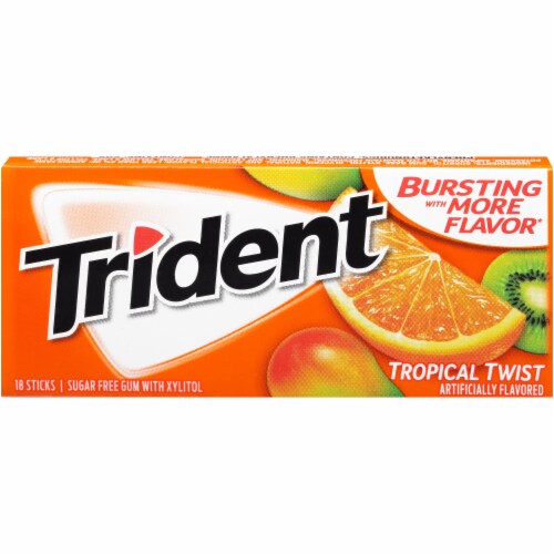 Trident Tropical Twist Gum Perspective: front