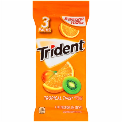 Trident Tropical Twist Gum Perspective: front