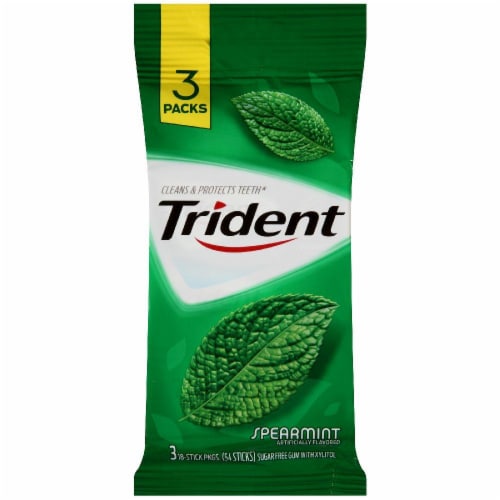 Trident Spearmint Gum Perspective: front