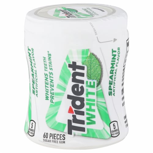 Trident White Sugar-Free Spearmint Gum Perspective: front