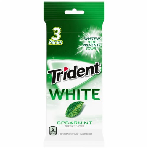 Trident White Spearmint Gum Perspective: front