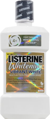 Listerine Whitening Vibrant White Mouthwash Perspective: front