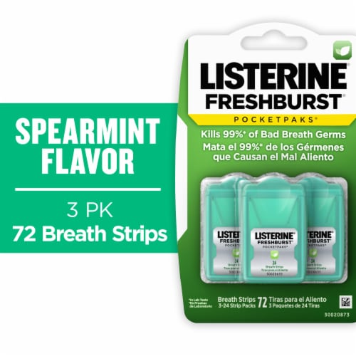 Listerine Freshburst Pocketpaks Breath Strips Perspective: front