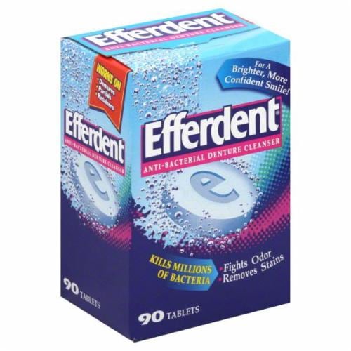 Efferdent Anti-Bacterial Denture Cleanser Tablets Perspective: front