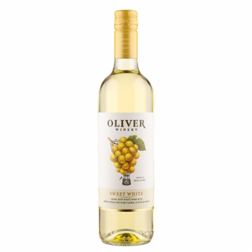 Oliver Winery Sweet White Wine Perspective: front