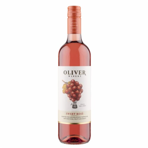 Oliver Winery Sweet Rose Wine Perspective: front