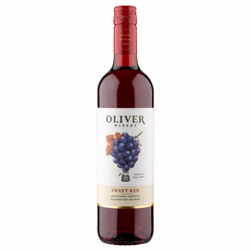Oliver Winery Sweet Red Wine Perspective: front