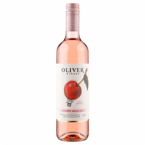 Oliver Winery Cherry Moscato Wine Perspective: front