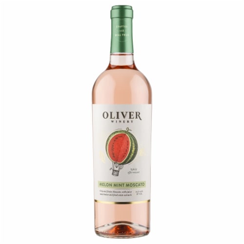 Oliver Winery Melon Mint Moscato White Wine Perspective: front
