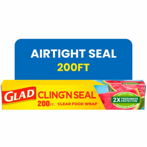 Glad Cling N Seal Plastic Food Wrap, 200 sf - Kroger