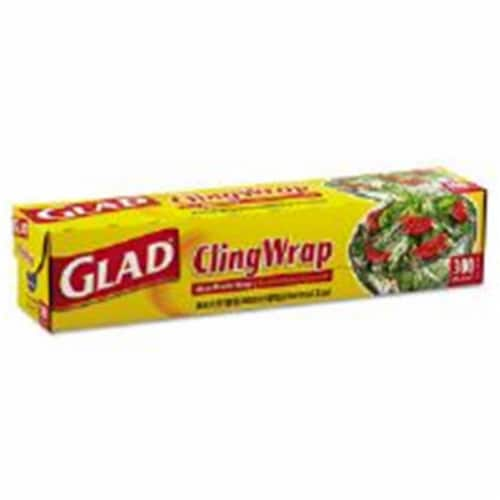 Glad ClingWrap Clear Plastic Food Wrap, 300 sq ft - Fry's Food Stores