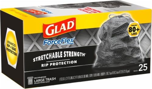 Glad ForceFlex with Febreze Gain Original Scent Tall Kitchen Drawstring Trash  Bags, 40 ct - Kroger