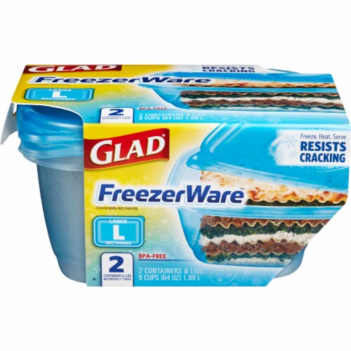 Glad Containers & Lids 2 Ea, Plastic Containers