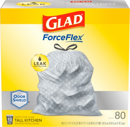 Glad ForceFlex Tall Kitchen Drawstring OdorShield Trash Bags