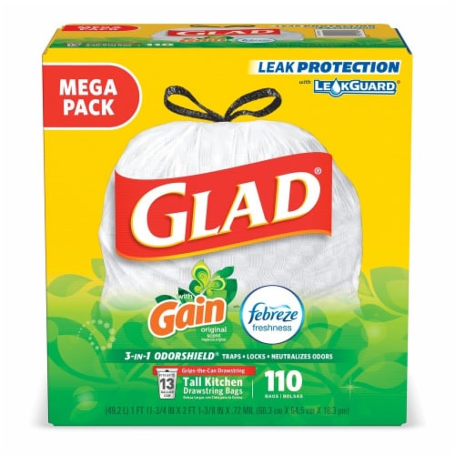 Glad OdorShield 4-Gallons Febreze Sweet Citron and Lime White