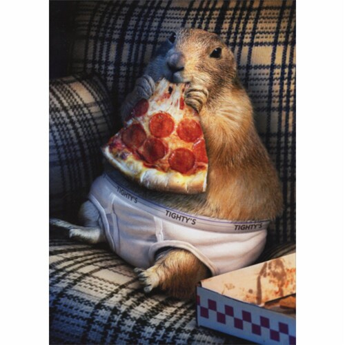 Avanti Prairie Dog In Underwear Funny Birthday Card Perspective: front