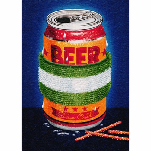 Avanti Beer With Sweat Band A-Press Father's Day Card Perspective: front