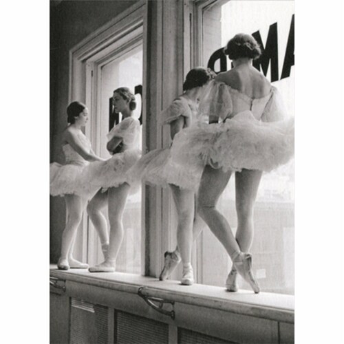Avanti Ballerinas On Window Ledge America Collection Dance / Dancing Birthday Card Perspective: front