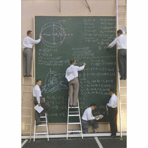 Avanti Press Greeting Card Equations For Satellite Perspective: front