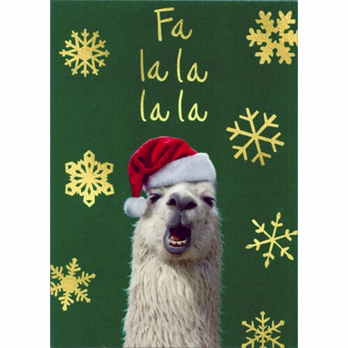 Avanti Fa La La La Llama Funny / Humorous Christmas Card Perspective: front