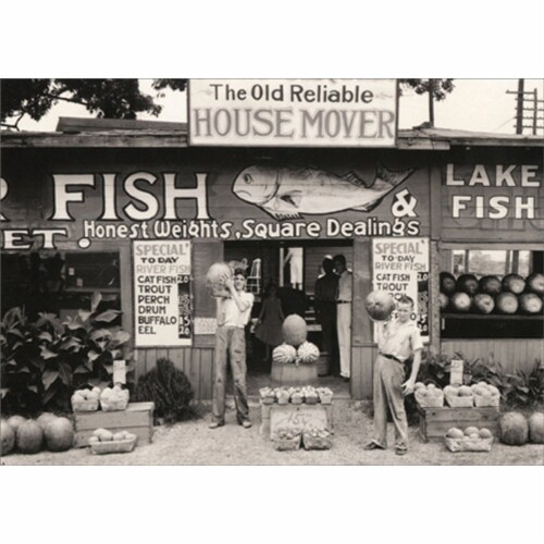 Avanti Press Greeting Card Roadside Stand/Fish Market Perspective: front