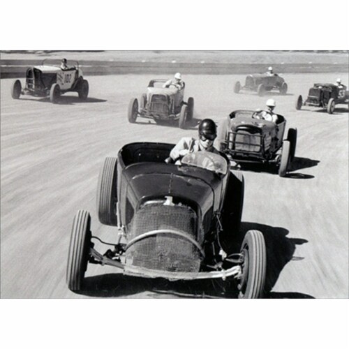 Avanti Press Greeting Card Hot Rod Racer Perspective: front