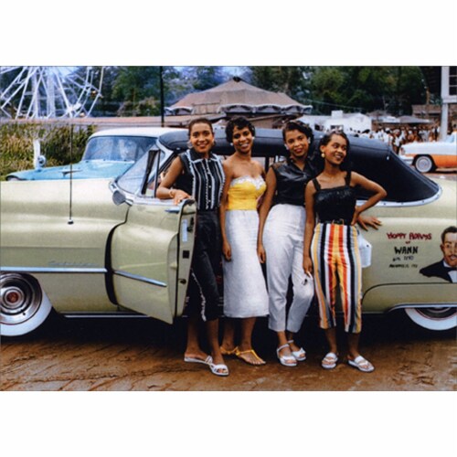 Avanti Press Greeting Card Ladies Posing With Convertible Perspective: front