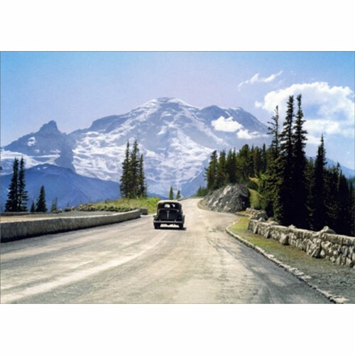 Avanti Press Greeting Cards Birthday Mount Rainer/Road Trip Perspective: front