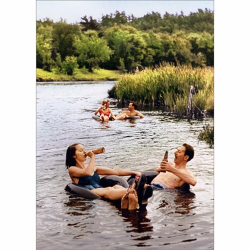 Avanti Press Greeting Cards Anniversary Inner Tube Party Perspective: front