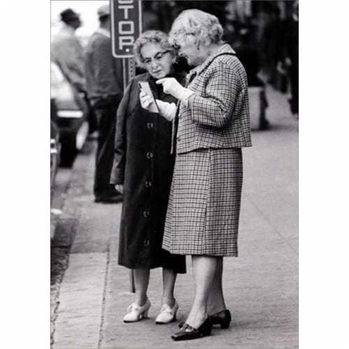 Avanti Press Greeting Cards Birthday- WOMEN LOOKING AT SMARTPHONE Perspective: front