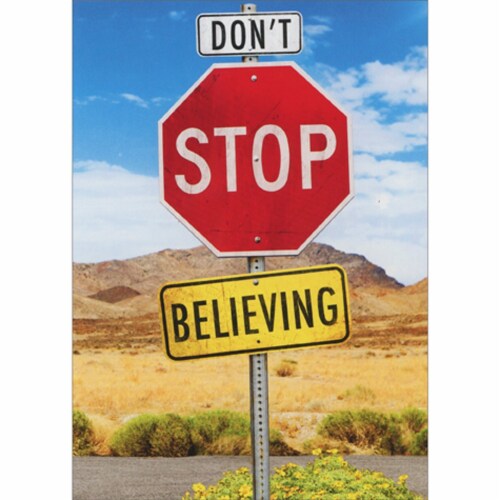 Avanti Press Greeting Card Encouragement- Don't Stop Sign Perspective: front
