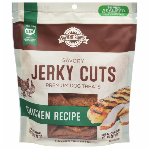 Supreme Source® Savory Jerky Cuts Chicken Premium Dog Treats Perspective: front